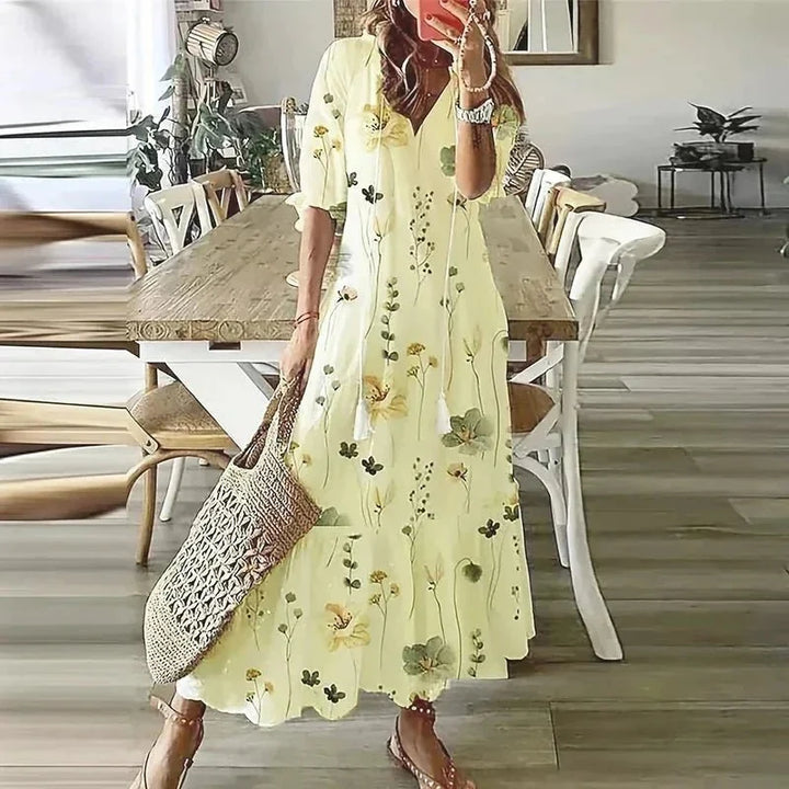 Piper | Floral Short Sleeve Maxi Summer Dresses