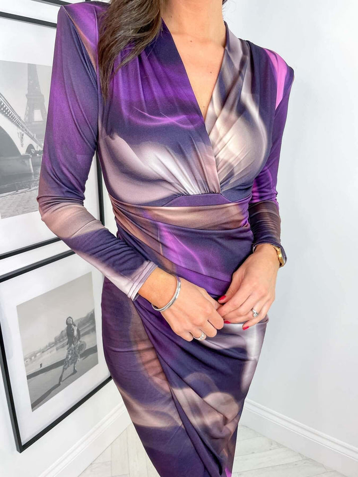 Pippa | Classic Wrap Front Midi Cocktail Dress