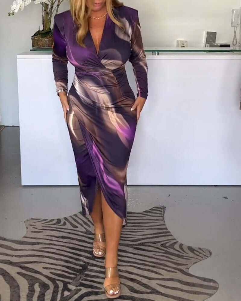 Pippa | Classic Wrap Front Midi Cocktail Dress