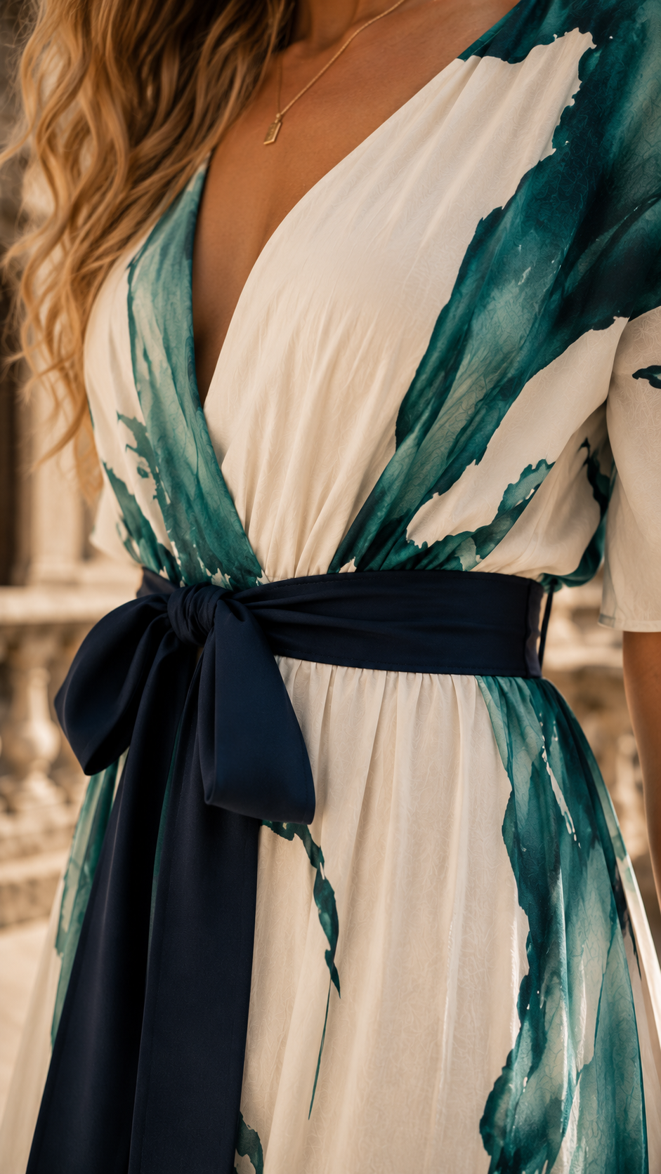 Pippa | Elegant Printed Wrap Maxi Races Dresses