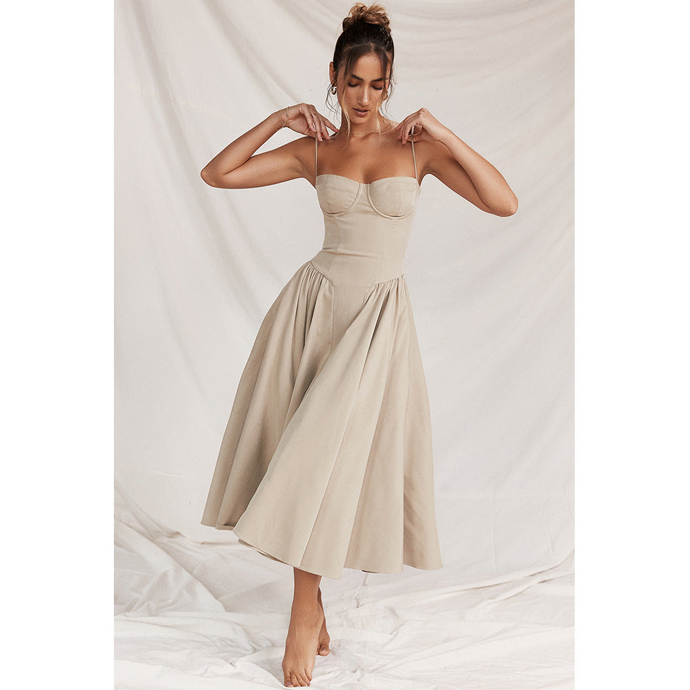 Poppy | Elegant Bustier Races Dresses Midi Length