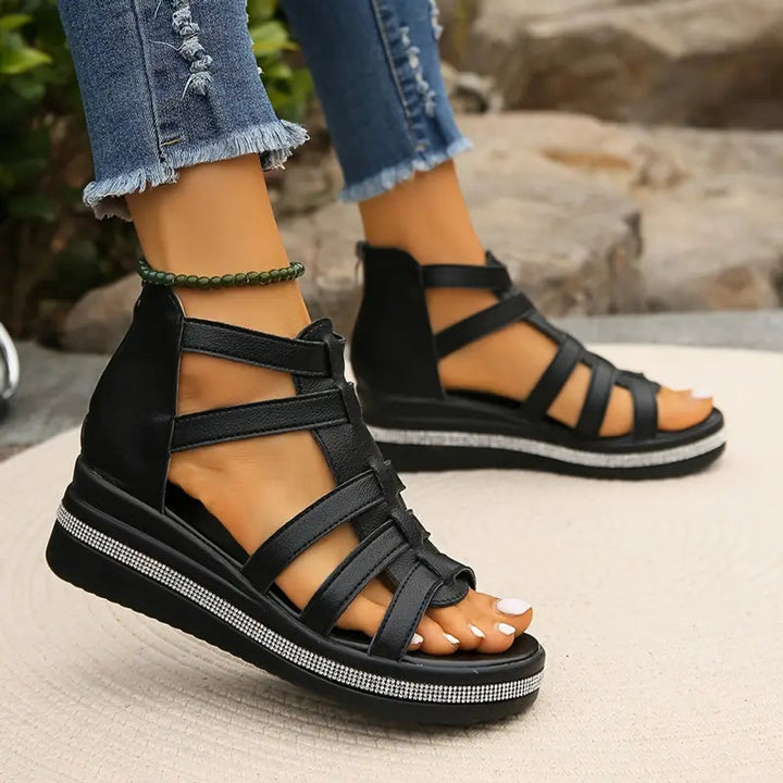 Poppy | Elegant Gladiator Orthopedic Shoes with Arch Support Platform