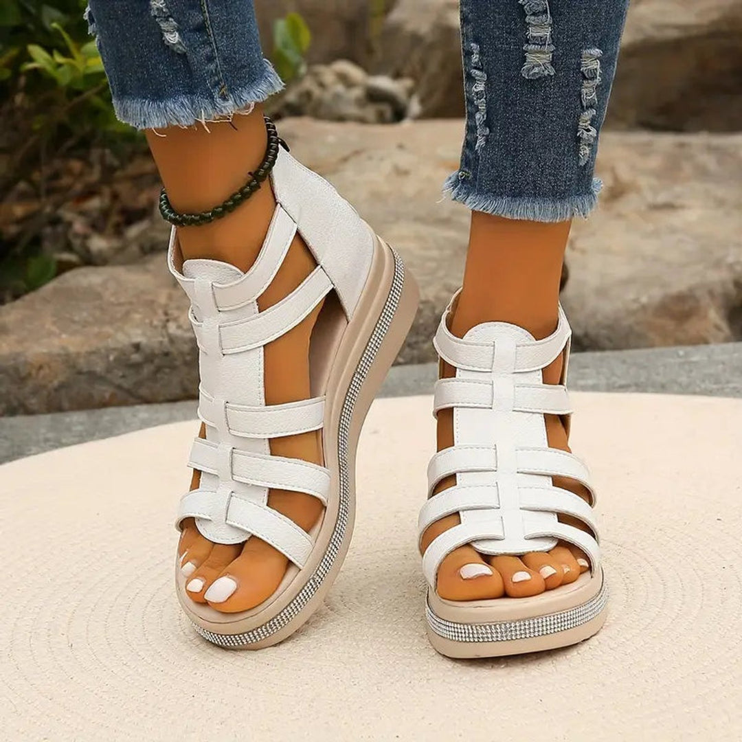 Poppy | Elegant Gladiator Orthopedic Shoes with Arch Support Platform