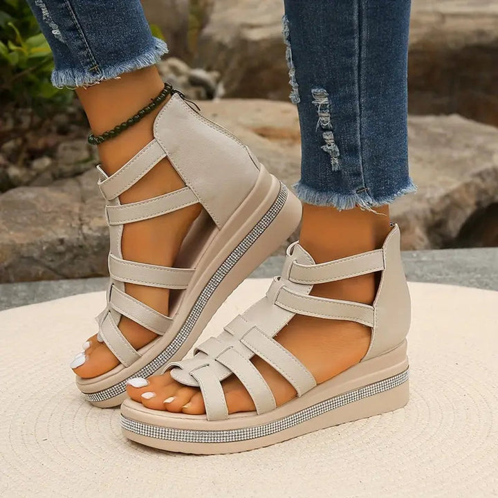 Poppy | Elegant Gladiator Orthopedic Shoes with Arch Support Platform