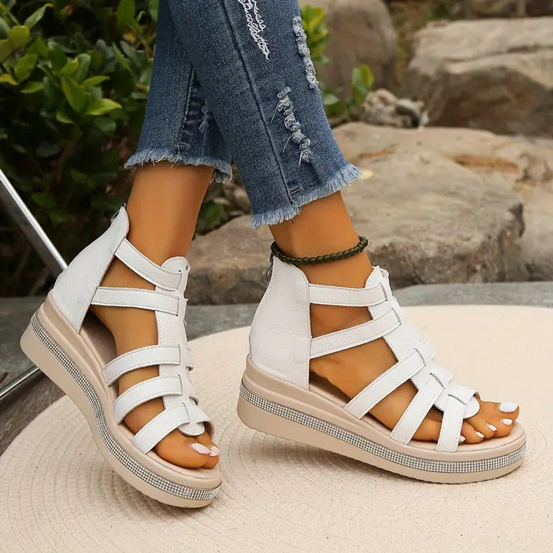 Poppy | Elegant Gladiator Orthopedic Shoes with Arch Support Platform