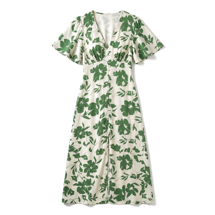 Poppy | Floral Short Sleeve Midi Summer Dresses