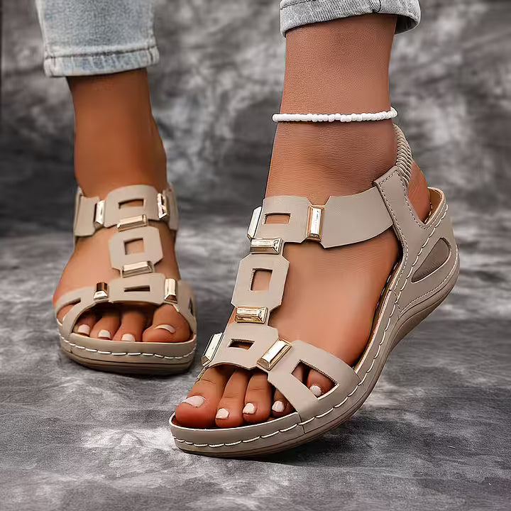 Poppy | Graceful Platform Sandals with Ankle Strap Detail