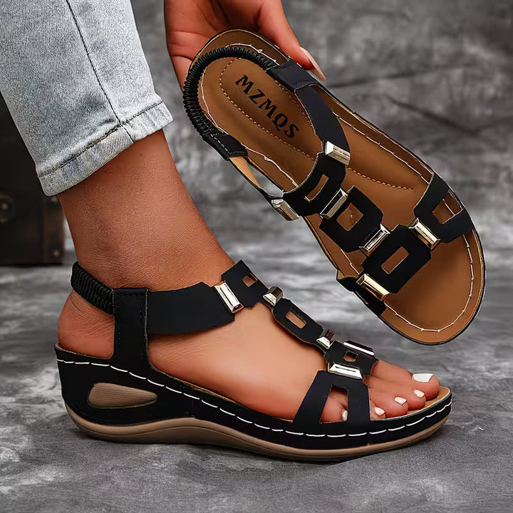 Poppy | Graceful Platform Sandals with Ankle Strap Detail