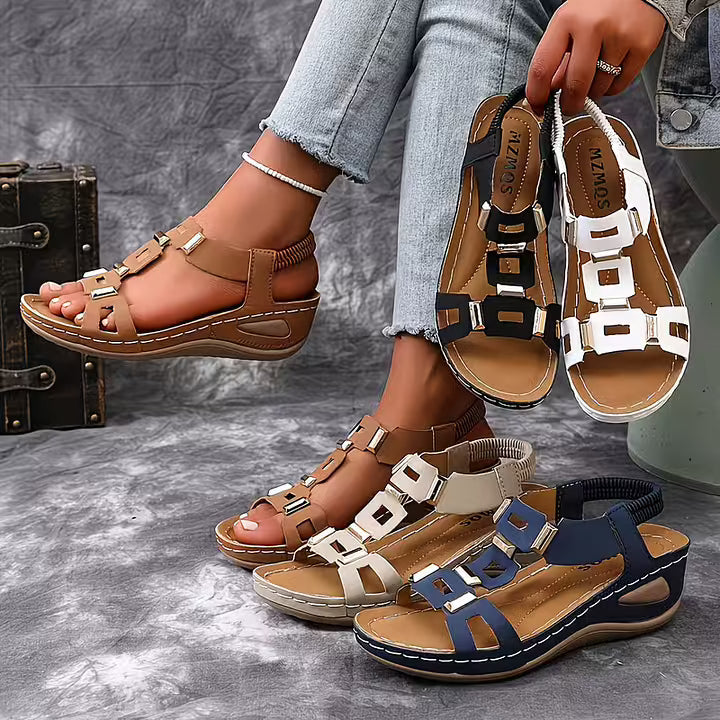 Poppy | Graceful Platform Sandals with Ankle Strap Detail