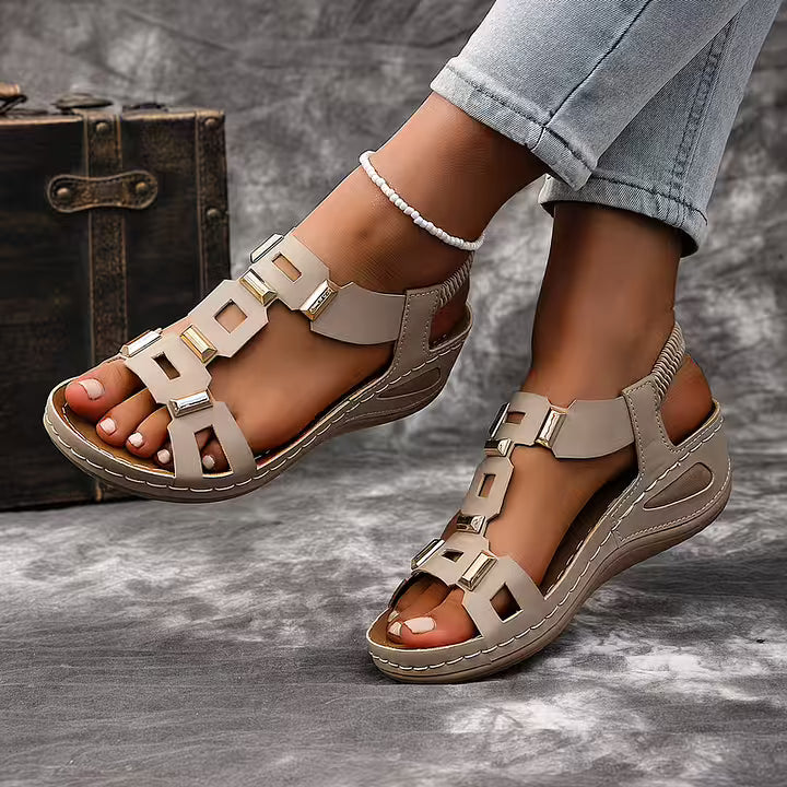 Poppy | Graceful Platform Sandals with Ankle Strap Detail