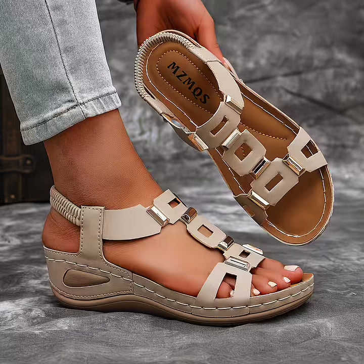 Poppy | Graceful Platform Sandals with Ankle Strap Detail