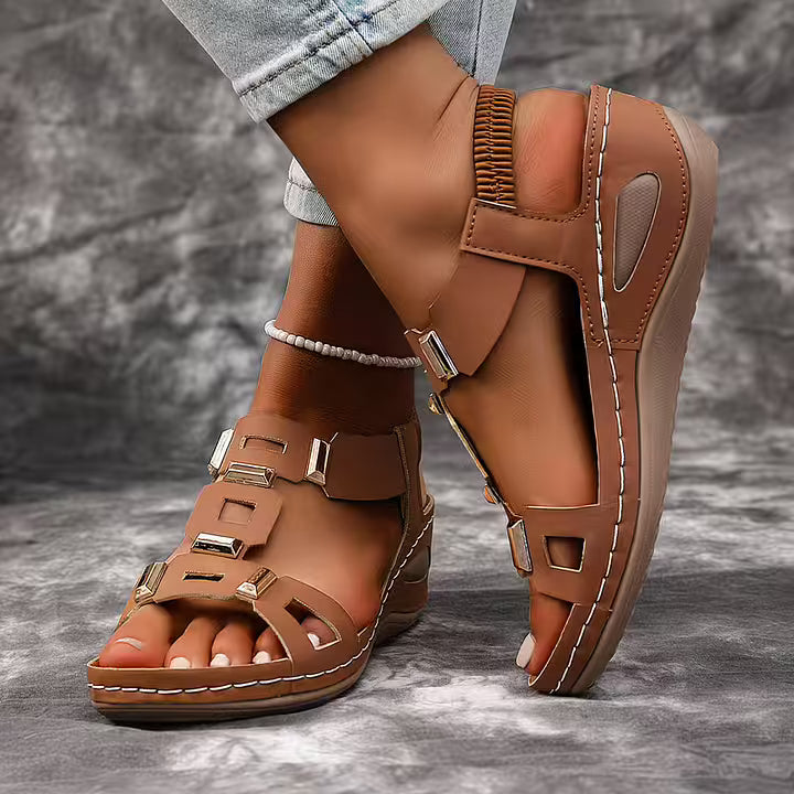Poppy | Graceful Platform Sandals with Ankle Strap Detail