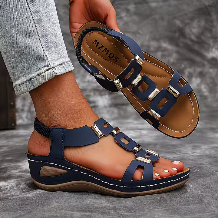 Poppy | Graceful Platform Sandals with Ankle Strap Detail