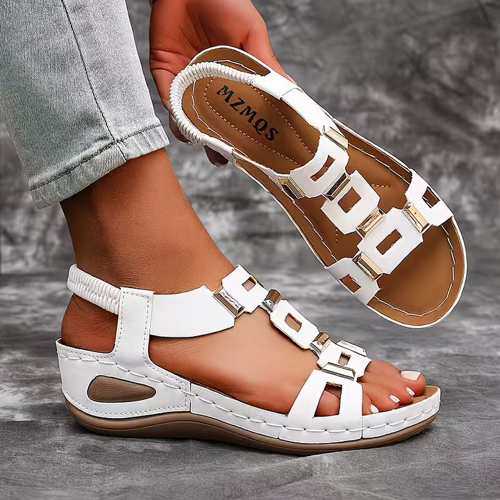 Poppy | Graceful Platform Sandals with Ankle Strap Detail