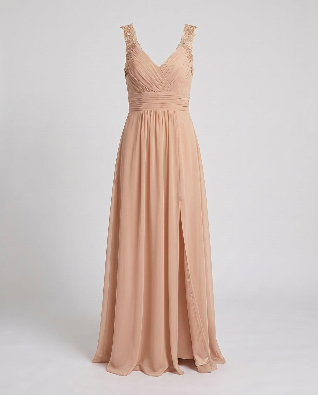 Poppy | Relaxed V-Neck Wrap Formal Dress with Side Slit