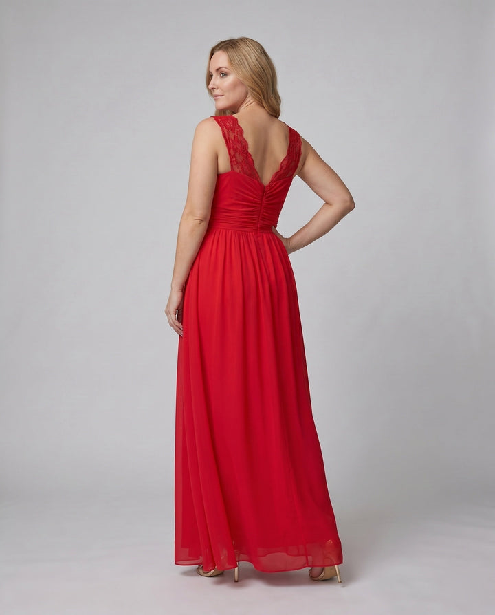 Poppy | Relaxed V-Neck Wrap Formal Dress with Side Slit