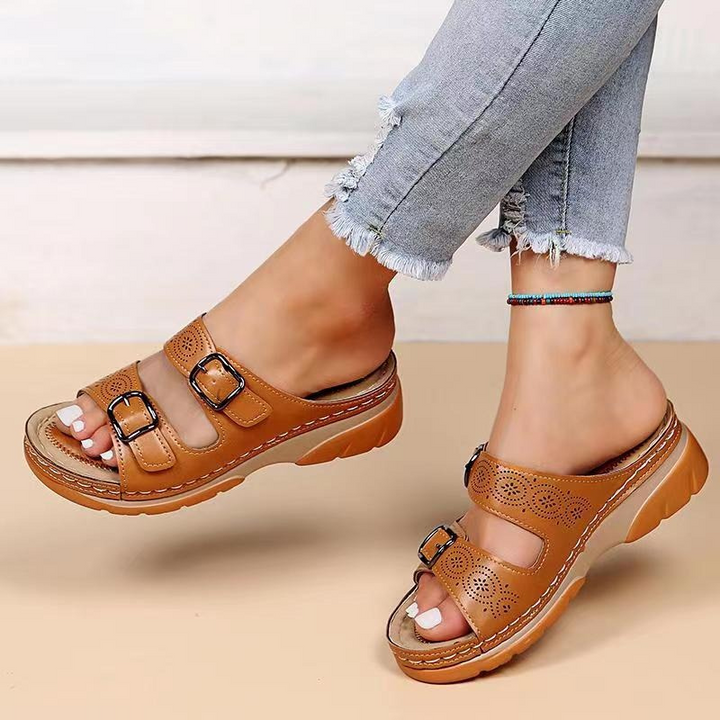 Remi | Graceful Orthopedic Shoes Buckle Wedge Sandals