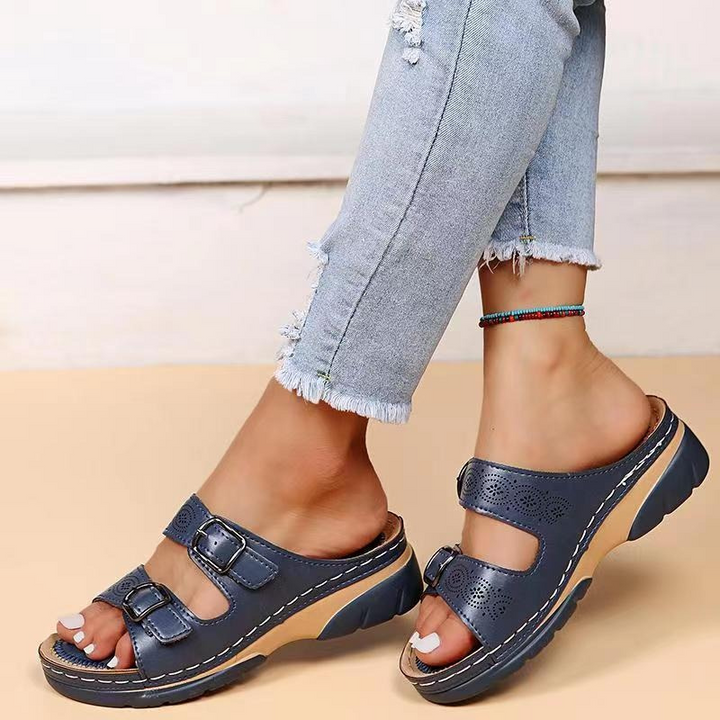 Remi | Graceful Orthopedic Shoes Buckle Wedge Sandals