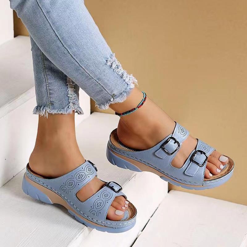 Remi | Graceful Orthopedic Shoes Buckle Wedge Sandals