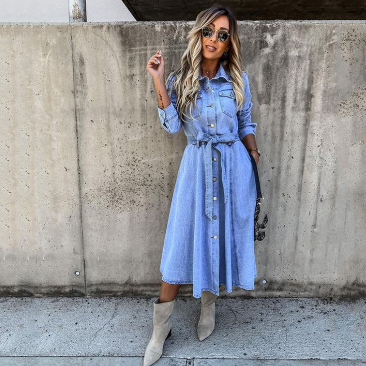 Remi | Polished Belted Denim Race Dress