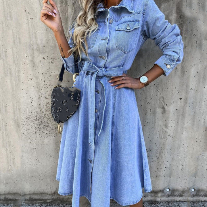 Remi | Polished Belted Denim Race Dress