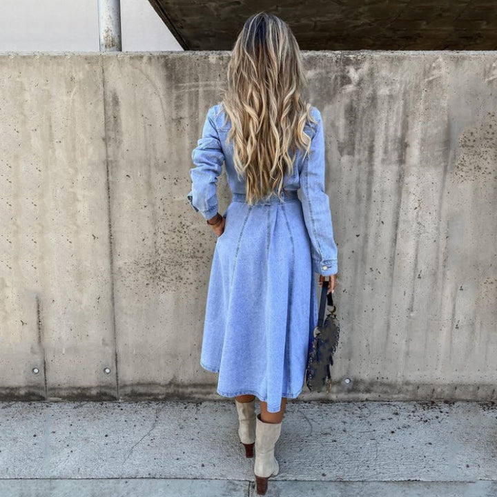 Remi | Polished Belted Denim Race Dress