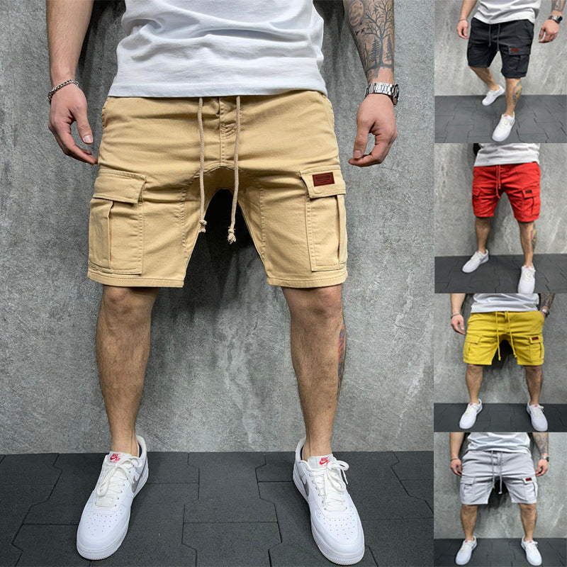 Roman | Refined Cargo Shorts with Multi-Pocket Drawstring Detail
