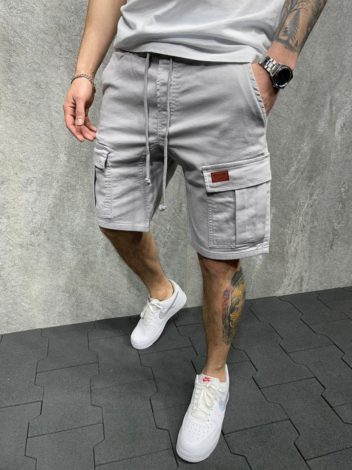 Roman | Refined Cargo Shorts with Multi-Pocket Drawstring Detail