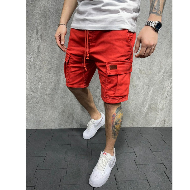 Roman | Refined Cargo Shorts with Multi-Pocket Drawstring Detail