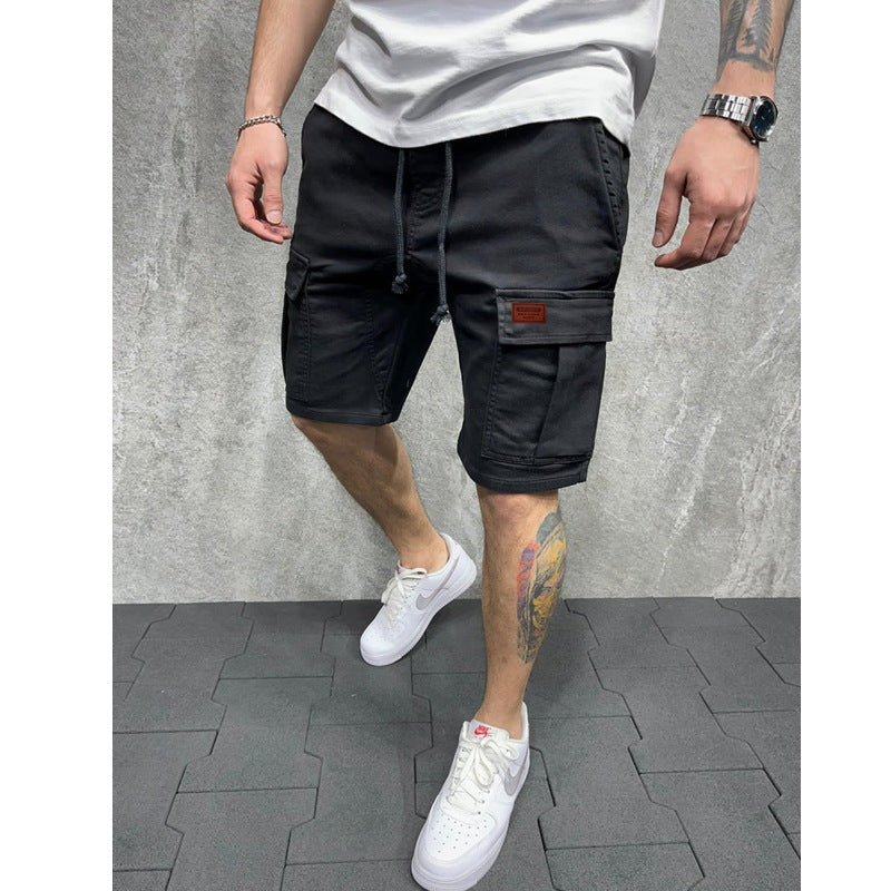 Roman | Refined Cargo Shorts with Multi-Pocket Drawstring Detail