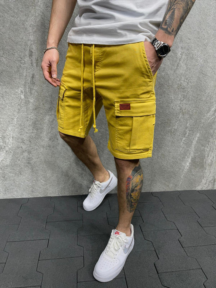 Roman | Refined Cargo Shorts with Multi-Pocket Drawstring Detail