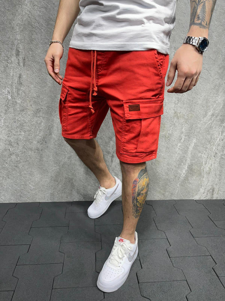 Roman | Refined Cargo Shorts with Multi-Pocket Drawstring Detail