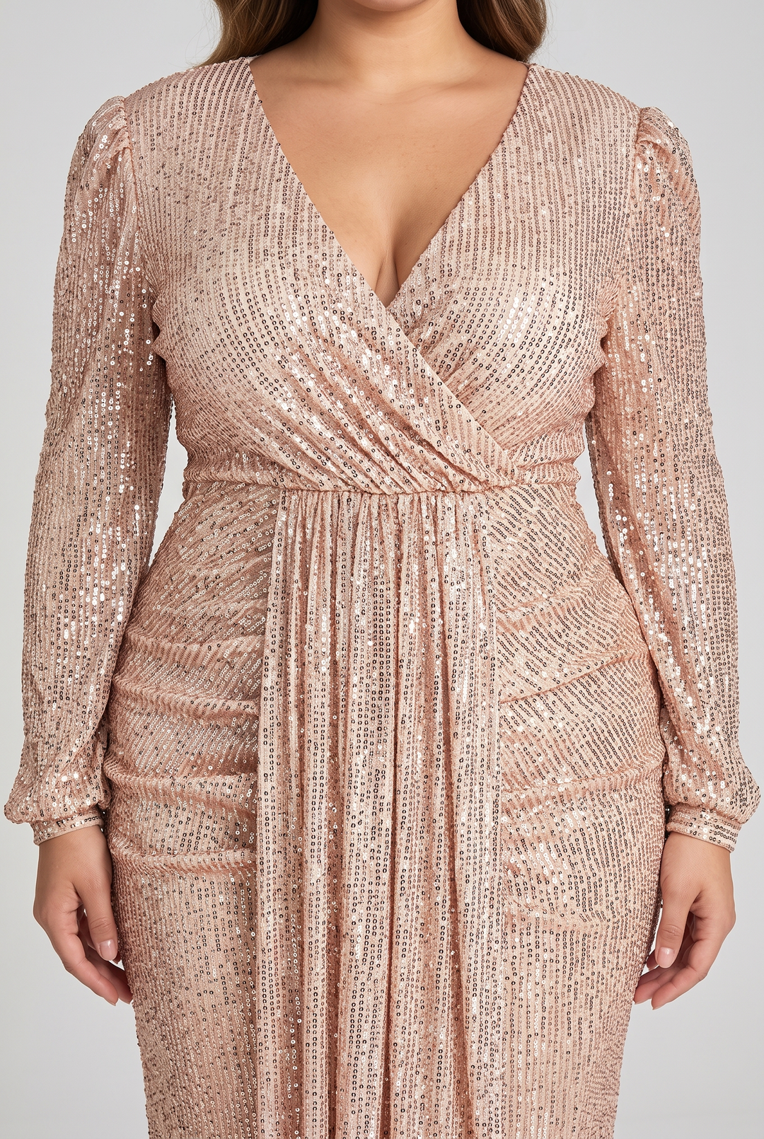 Rose | Chic Sequin Christmas Dress with Long Sleeves