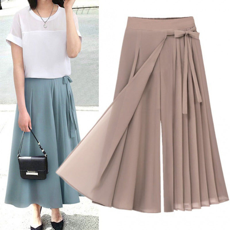 Rose | Sophisticated Pleated Wrap-Tie Midi Skirt