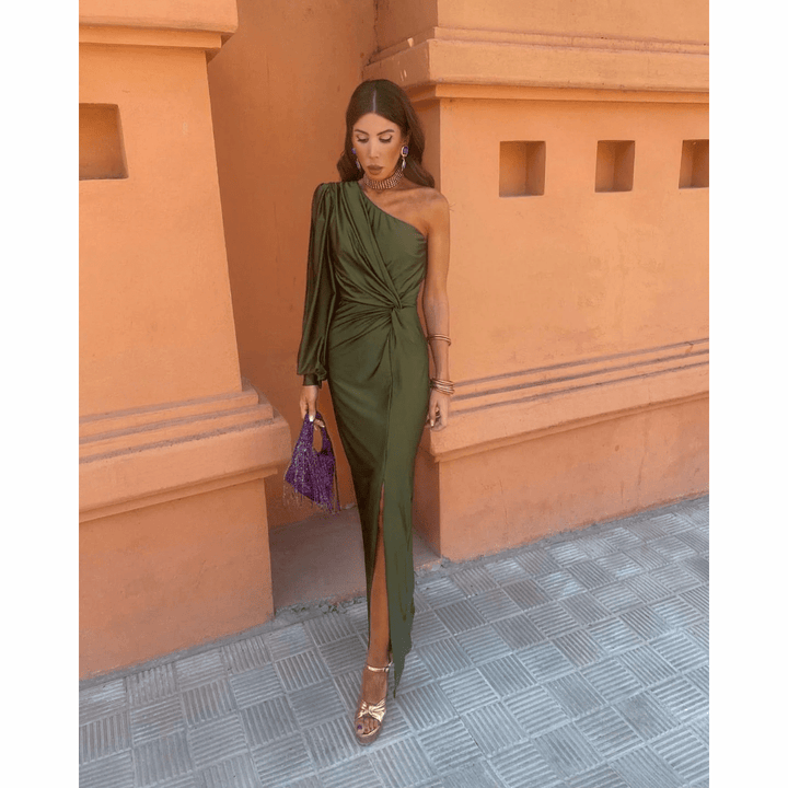 Rosie | Timeless One Shoulder Draped Cocktail Dress