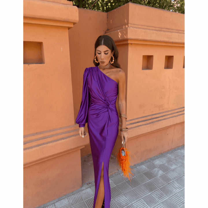 Rosie | Timeless One Shoulder Draped Cocktail Dress