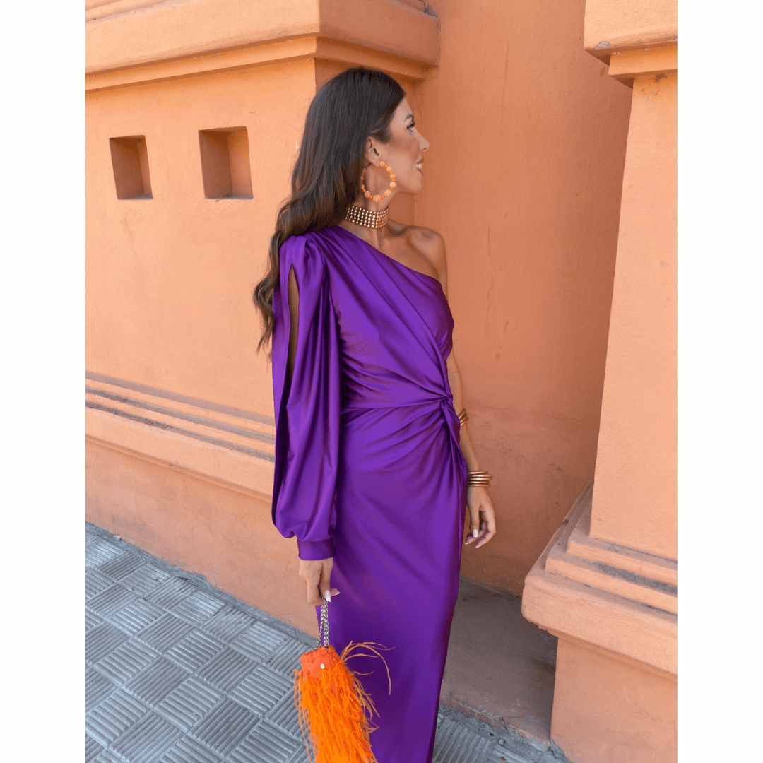 Rosie | Timeless One Shoulder Draped Cocktail Dress
