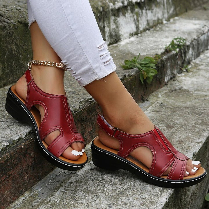 Sadie | Relaxed Comfort Wedge Sandals with Ankle Strap
