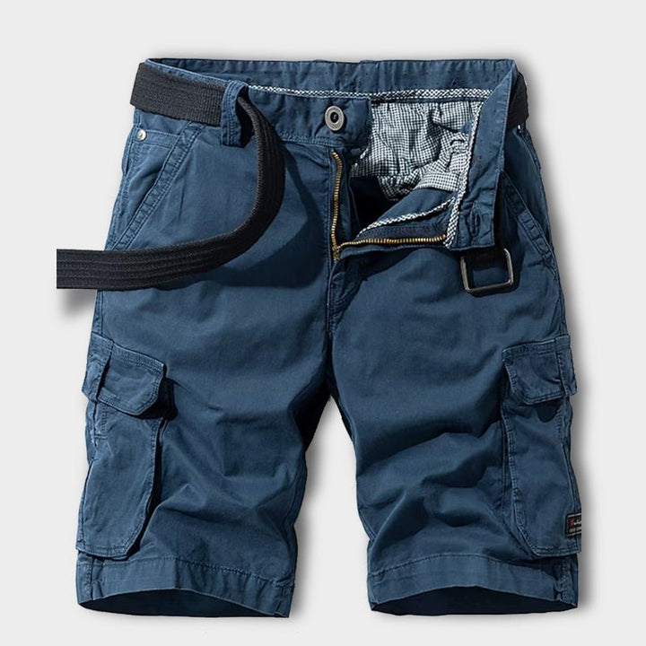 Samuel | Belted Cargo Shorts with Multi-Pocket Utility Design