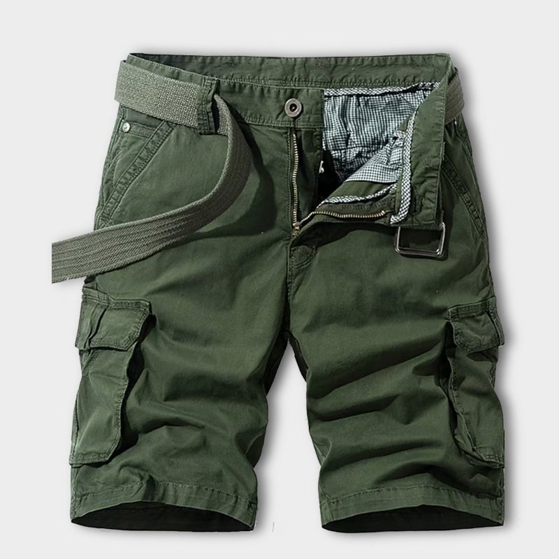Samuel | Belted Cargo Shorts with Multi-Pocket Utility Design