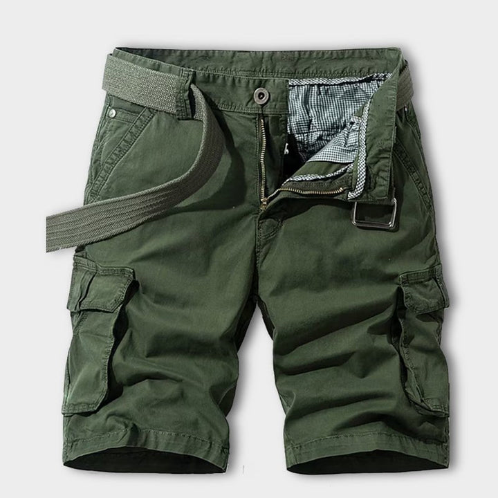 Samuel | Belted Cargo Shorts with Multi-Pocket Utility Design