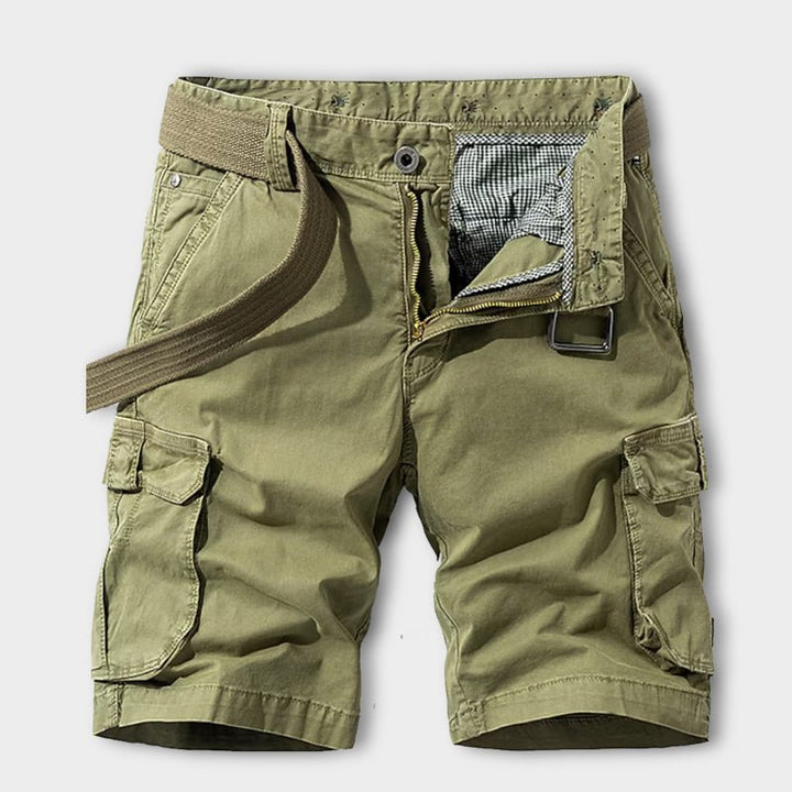 Samuel | Belted Cargo Shorts with Multi-Pocket Utility Design