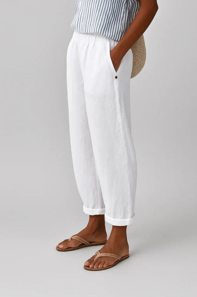 Savannah | Elegant Relaxed Cuffed Linen Pants