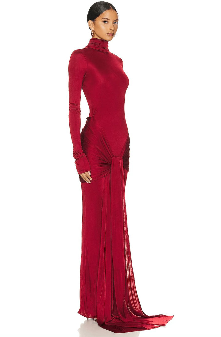 Savannah | Graceful High Neck Christmas Dress Formal Maxi Gown