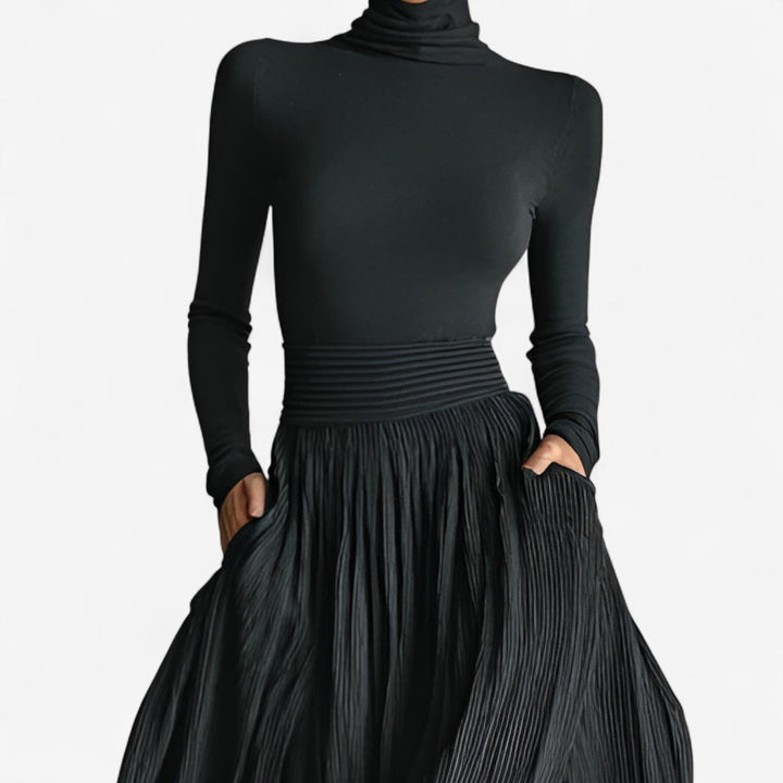 Savannah | Sophisticated High Waisted Pleated Maxi Skirt
