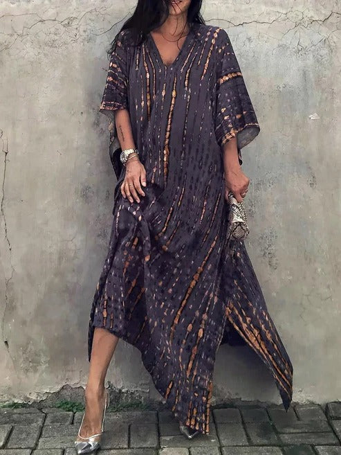 Scarlett | Elegant Tie-Dye Kaftan Beach Dress