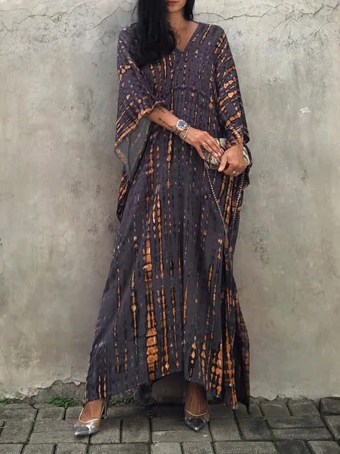 Scarlett | Elegant Tie-Dye Kaftan Beach Dress