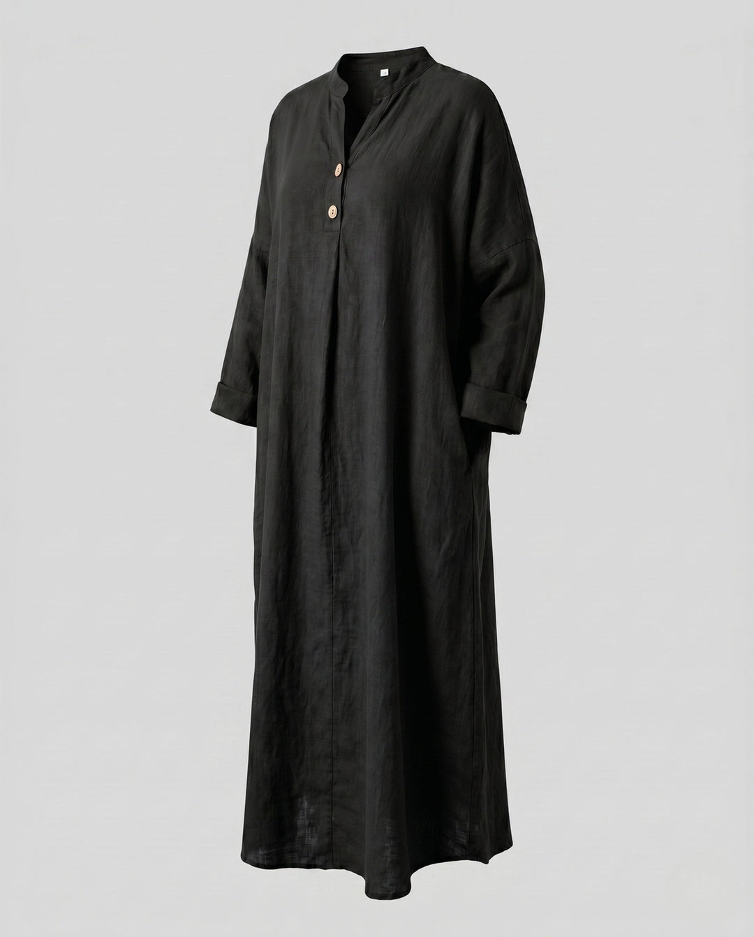 Scarlett | Sophisticated Button Placket Linen Maxi Dress