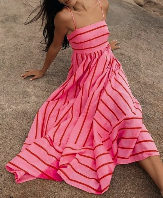 Scarlett | Sophisticated Striped Maxi Summer Dresses