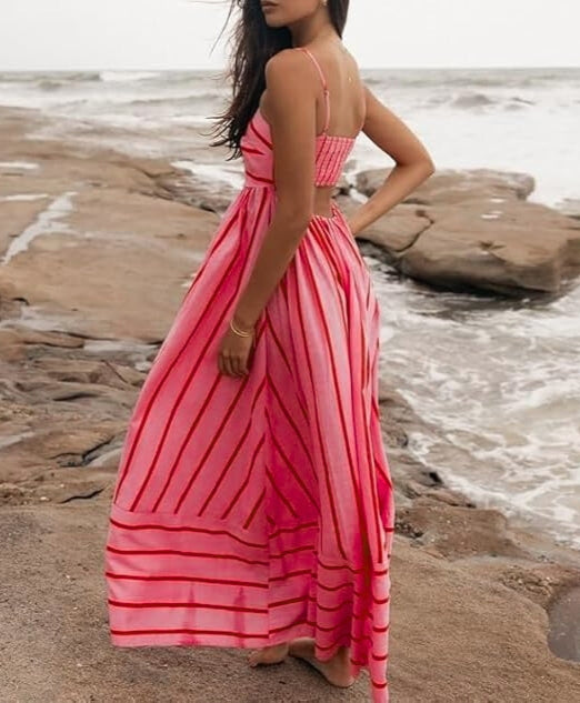 Scarlett | Sophisticated Striped Maxi Summer Dresses